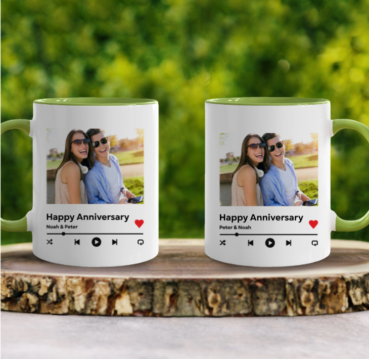 Personalized Two-Tone Coffee Mugs, 11oz