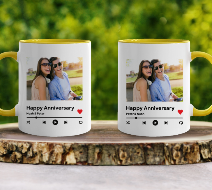 Personalized Two-Tone Coffee Mugs, 11oz